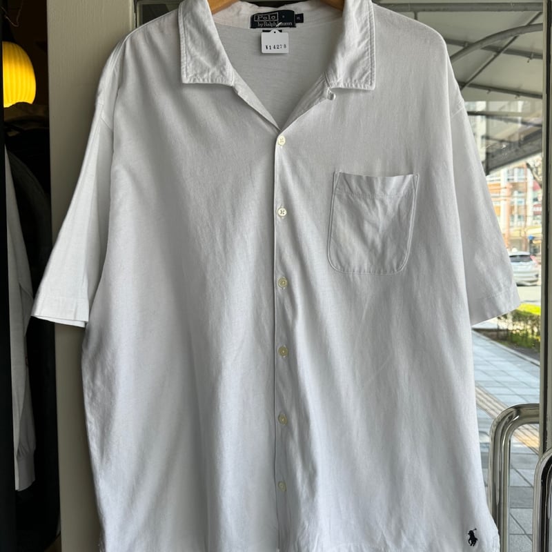 Polo Ralph Lauren 開襟 半袖シャツ XL Ralph Lauren 半袖コットン開襟シャツ XL | CUSTOM FEVER