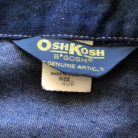 USA製 OSHKOSH デニムカバーオール  40R