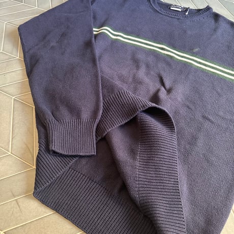 NAUTICA ラインコットンニット