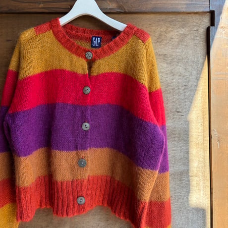 90s GAP ショート丈ボーダーカーディガン