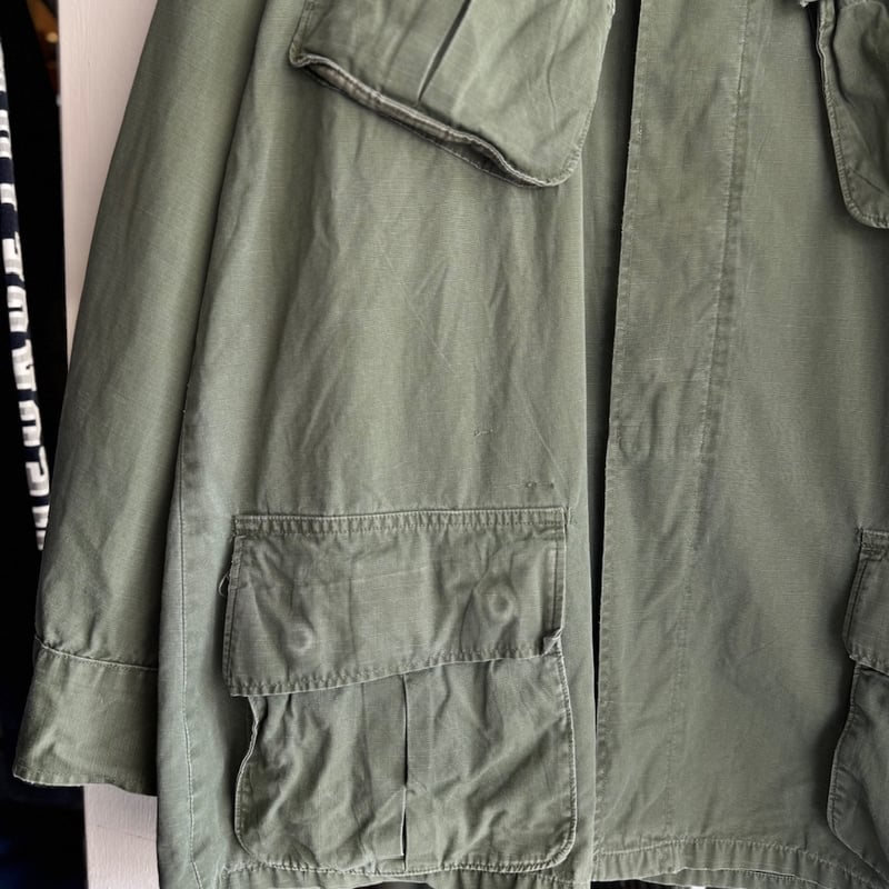 70s US ARMY ジャングルファティーグ 4th リップストップ 1969年製 U.S. ARMY ジャングルファティーグジャケット 4th リップス
