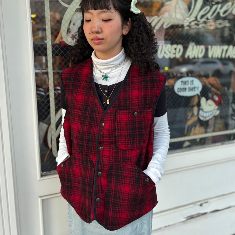 USA製 Wool rich チェック柄ウールベスト | CUSTOM FEVER