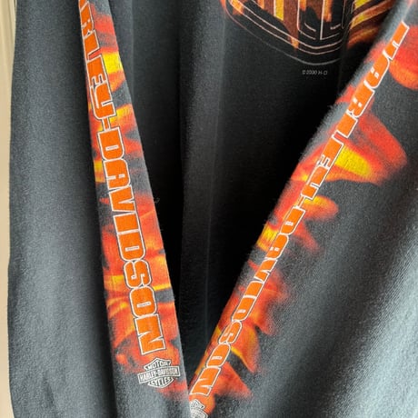 HARLEY DAVIDSON 袖プリントロンT  XL