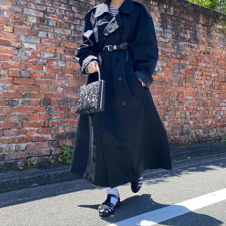 LONDON FOGブラックトレンチコート