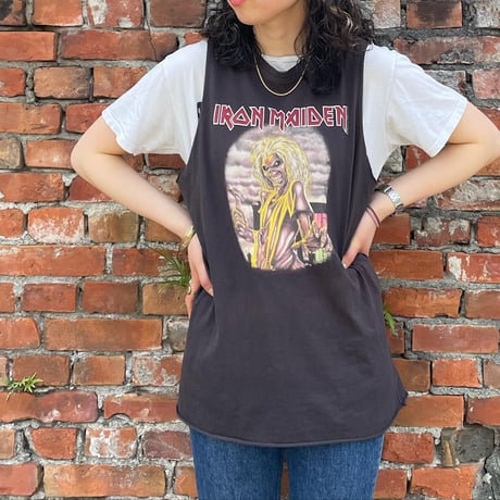 IRON MAIDENカットオフタンクトップ