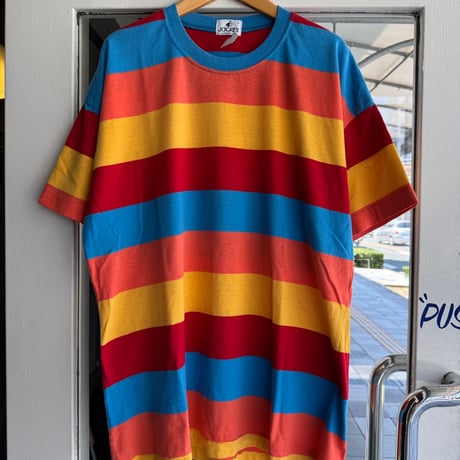 90's〜 USA製 JOCKEY カラフルボーダーTシャツ L
