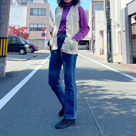 シンプルニット編みベスト