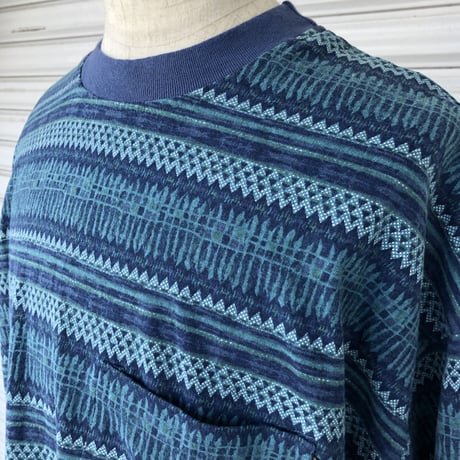 Ocean Pacificジャガードボーダー BIG Tシャツ 2XL