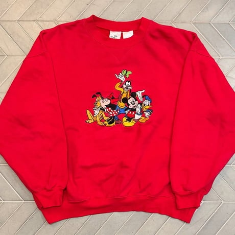 90s Disneyキャラ刺繍スウェット