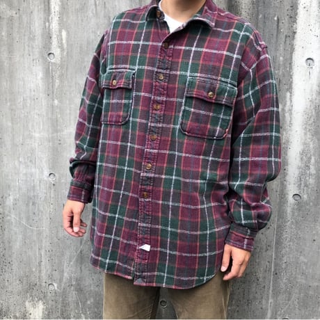 Polo ヘビーネルシャツ L