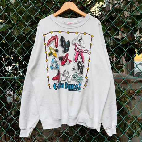 90s USA製 Hanes ダンスシューズスウェット