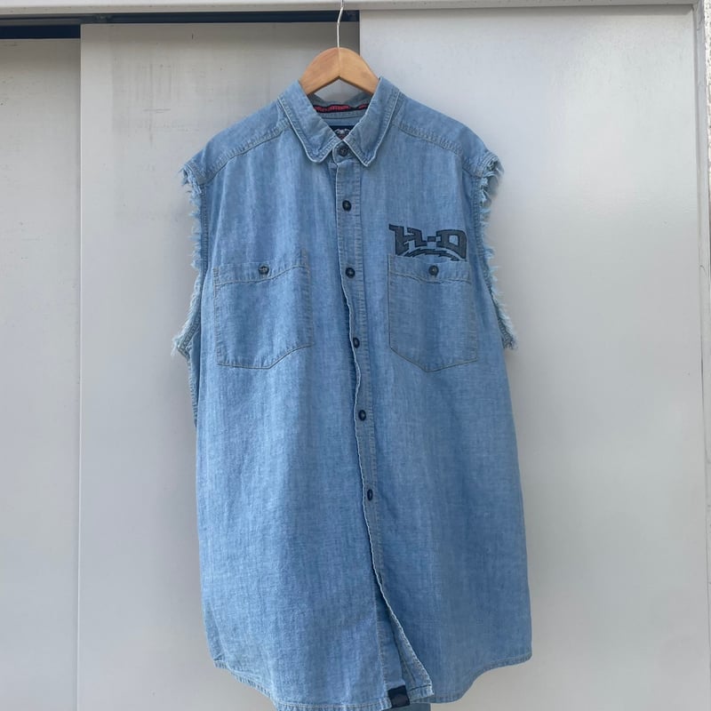HARLEY DAVIDSONノースリーブデニムシャツ | CUSTOM FEVER
