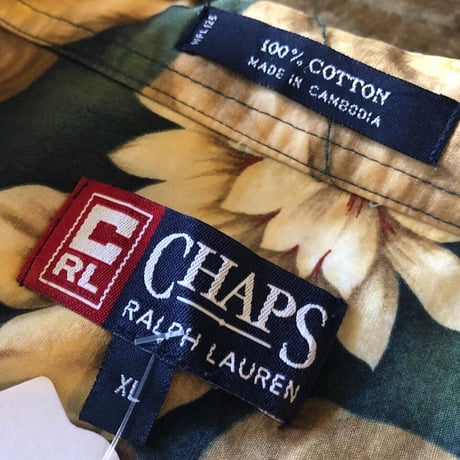 CHAPS総柄半袖シャツXL