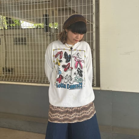 90s USA製 Hanes ダンスシューズスウェット