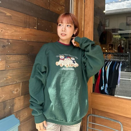 90s くまちゃんワッペントレーナー