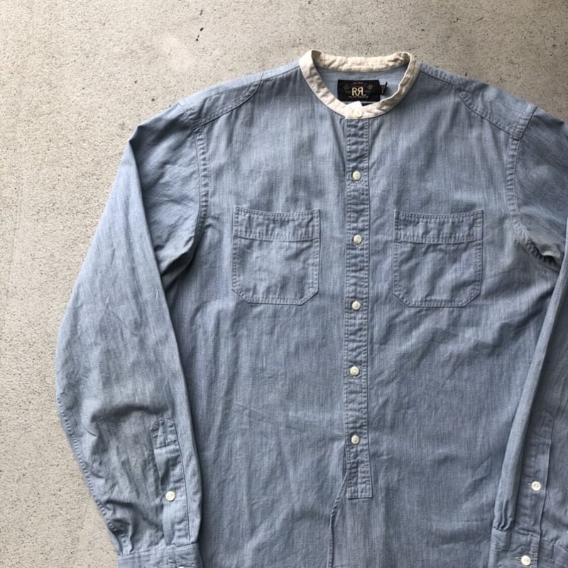 RRL〟 RALPH LAUREN バンドカラーシャツ M | CUSTOM FEVER