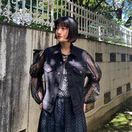 Levi's後染め黒デニムベスト