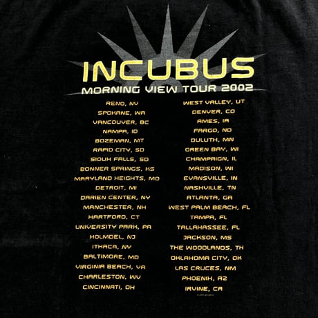 INCUBUS ツアーTシャツ L