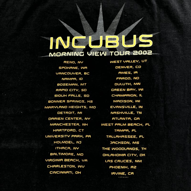 INCUBUS ツアーTシャツ L | CUSTOM FEVER