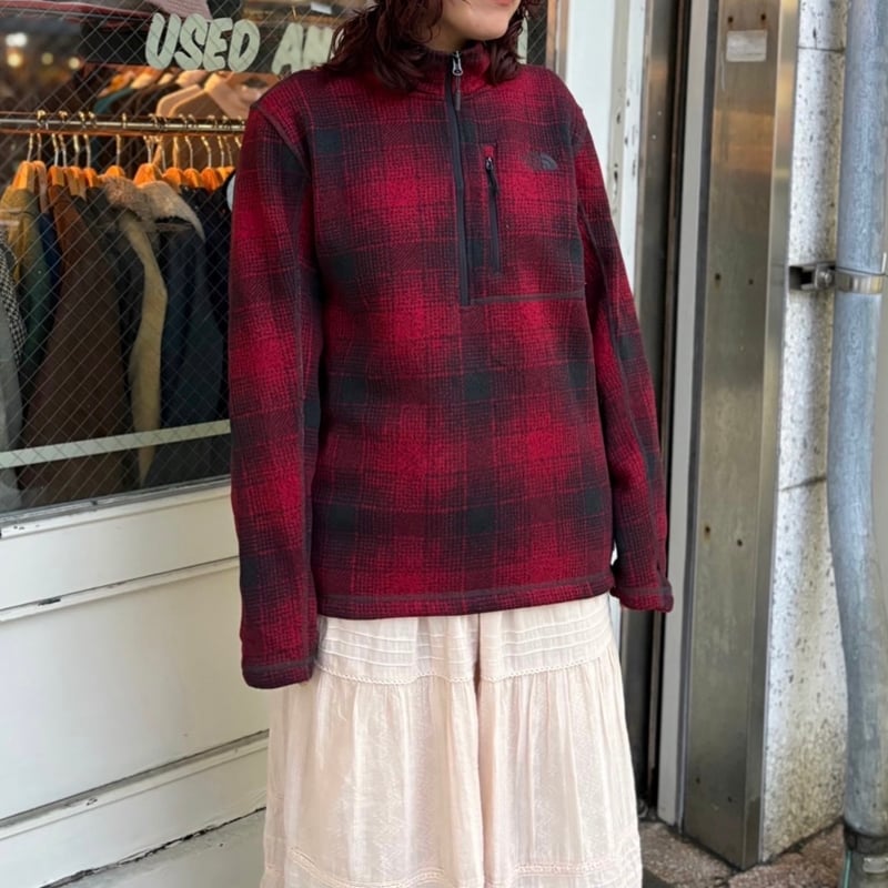 THE NORTH FACE チェック柄ハーフジップフリース | CUSTOM FEVER