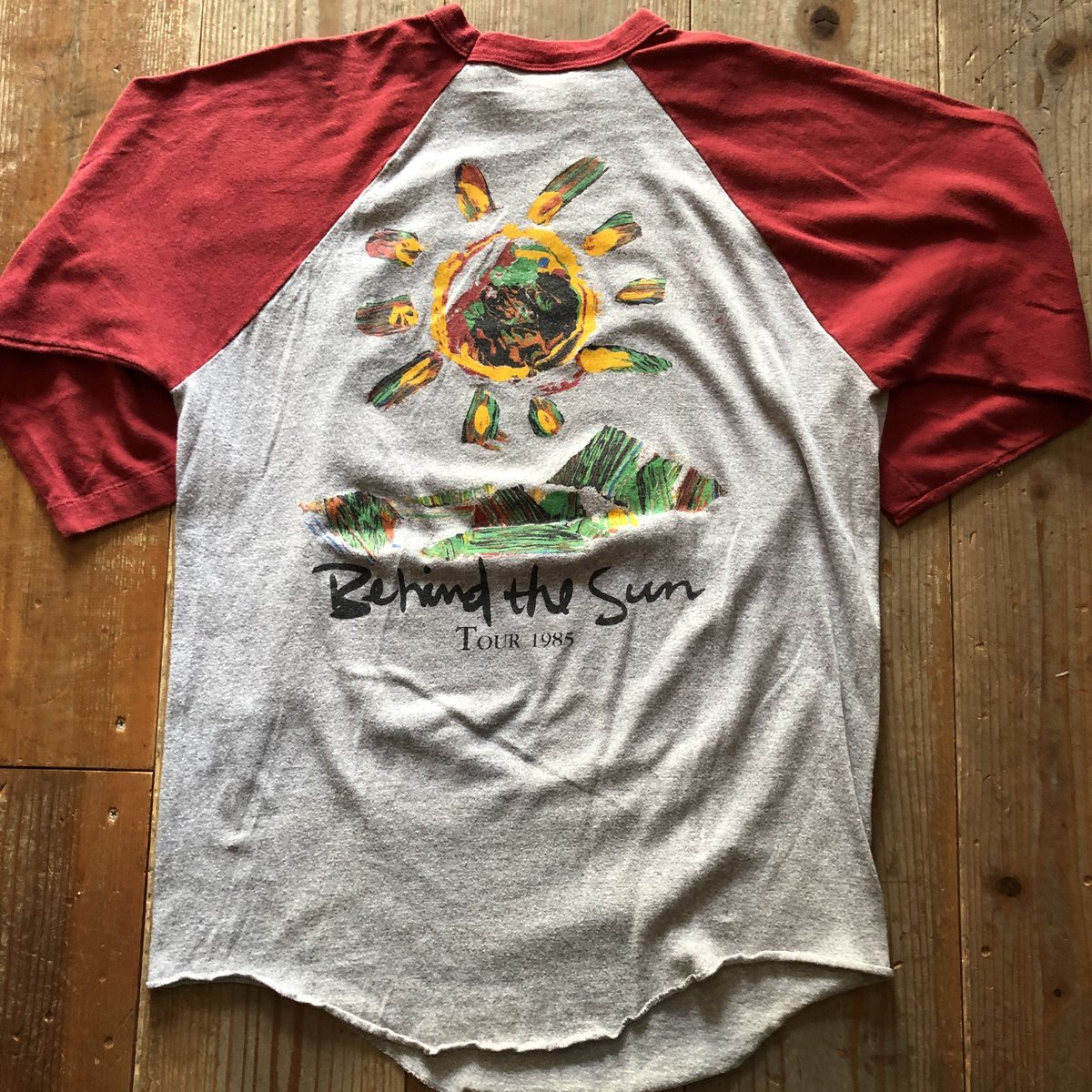 80年代7部袖ラグランスリーブバンドTシャツ ERIC CLAPTON XL 80年代7部袖ラグランスリーブバンドTシャツ ERIC CLAPTON XL