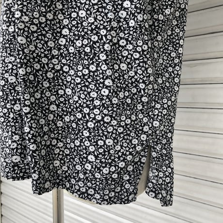 Ralph Lauren白黒花柄オープンカラーシャツ