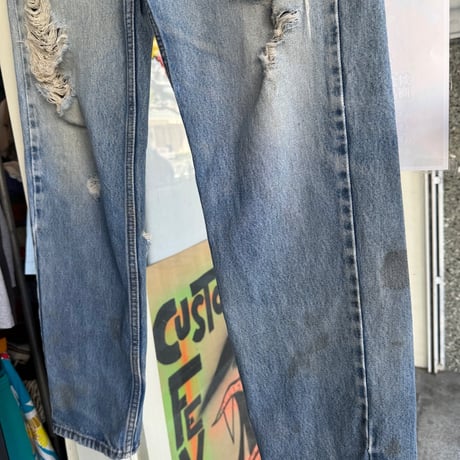 90年代Levi's505 W33×L30  クラッシュデニム