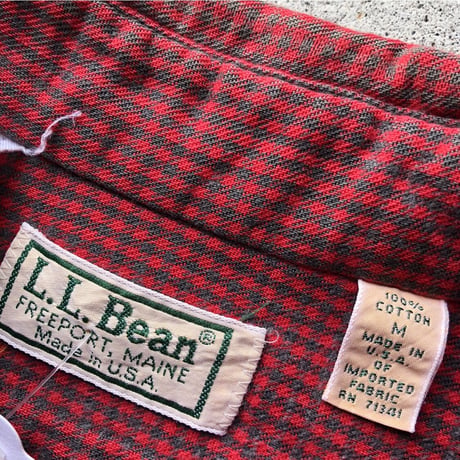 〜80'sUSA製 L.L.Beanチェックシャツ