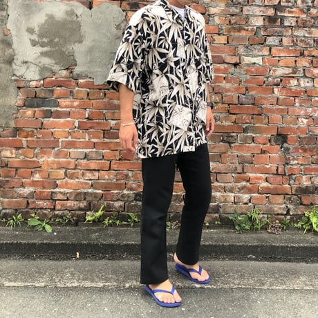 ピエールカルダン総柄レーヨンシャツ XXL