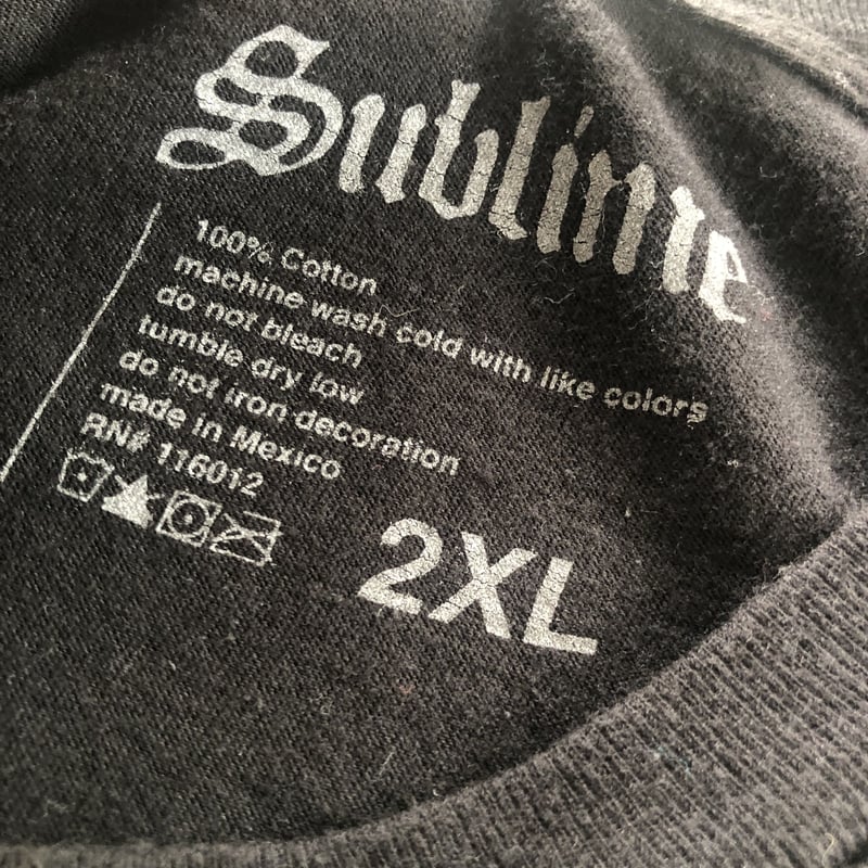 sublime プリント Tシャツ 黒 SUBLIMEプリントTシャツ XXL | CUSTOM FEVER