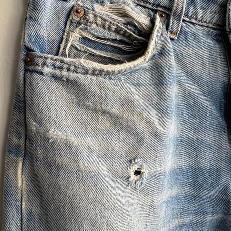 90年代Levi's505 W33×L30  クラッシュデニム