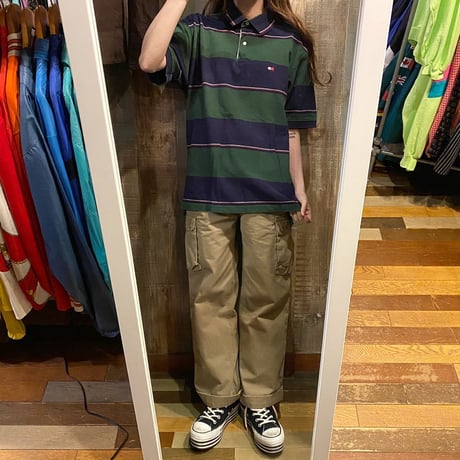 TOMMY HILFIGERボーダーポロシャツ