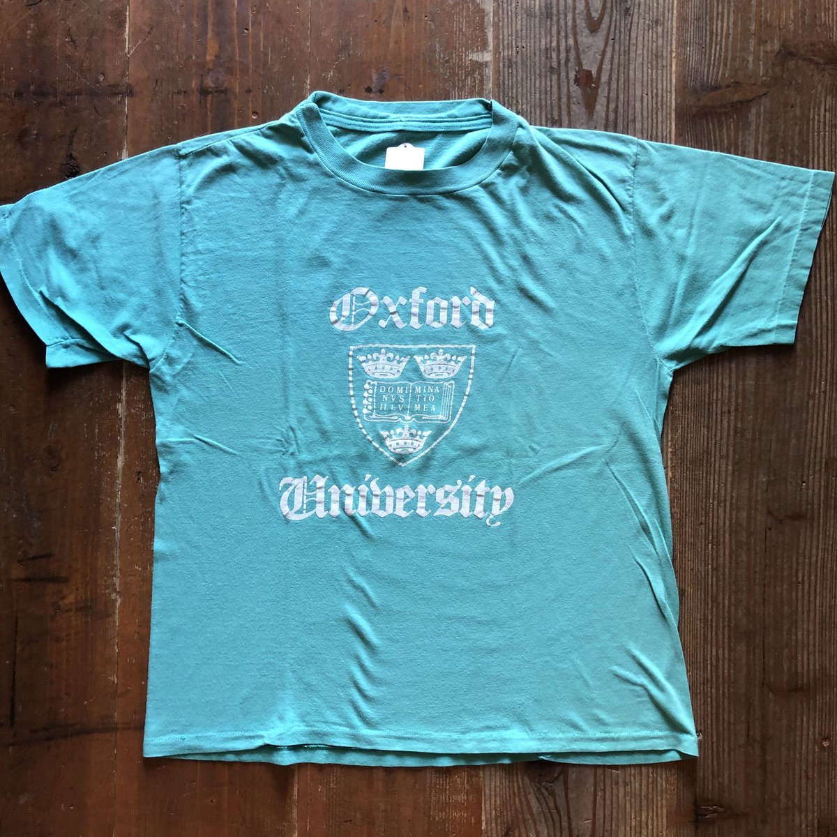 新品タグ付き 未使用 オックスフォード大学 カレッジTシャツ イギリス 80's OXFORD UNIVERSITY カレッジTシャツ | CUSTOM FEVER
