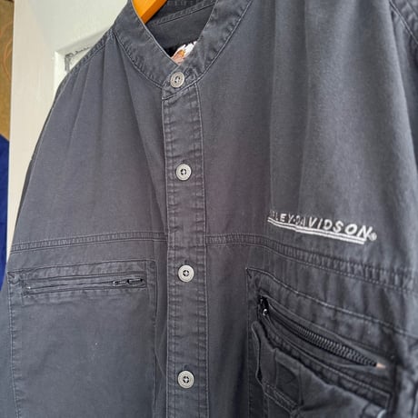 HARLEY DAVIDSON  バンドカラーシャツ