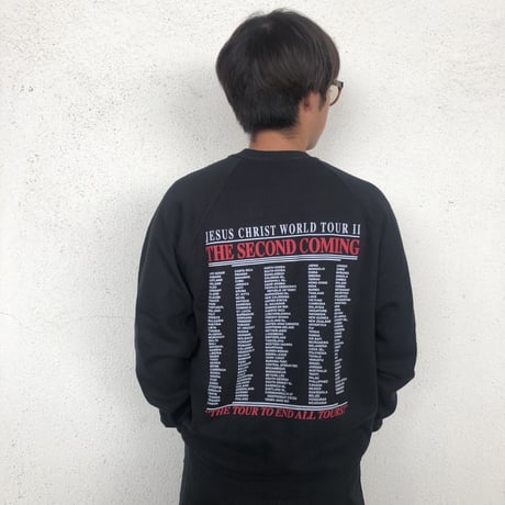 〜90's JESUS CHRIST WORLD TOUR II 両面プリントスウェット