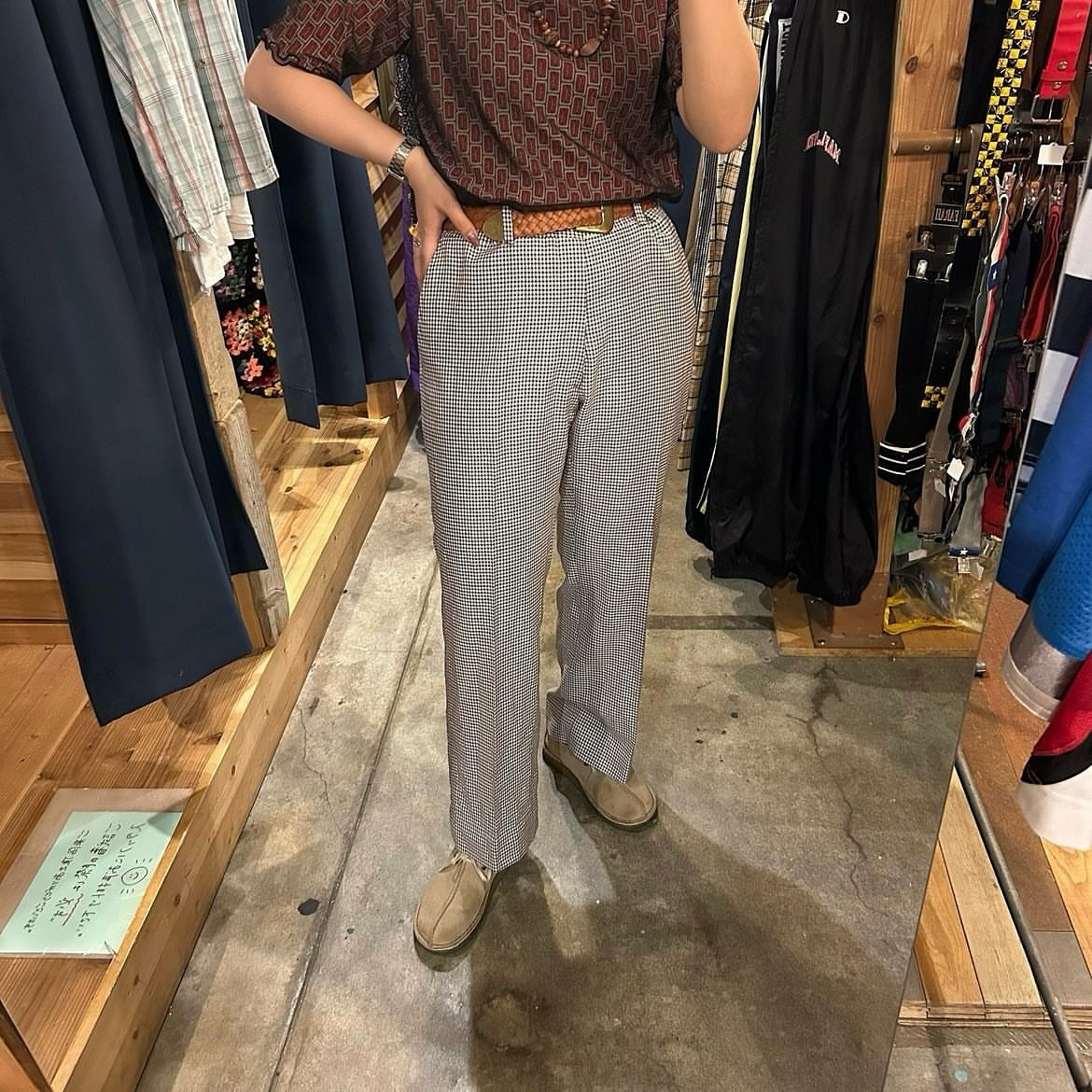 千鳥格子 スラックス | CUSTOM FEVER