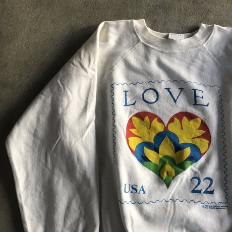 80's USPS 切手プリントスウェット 白