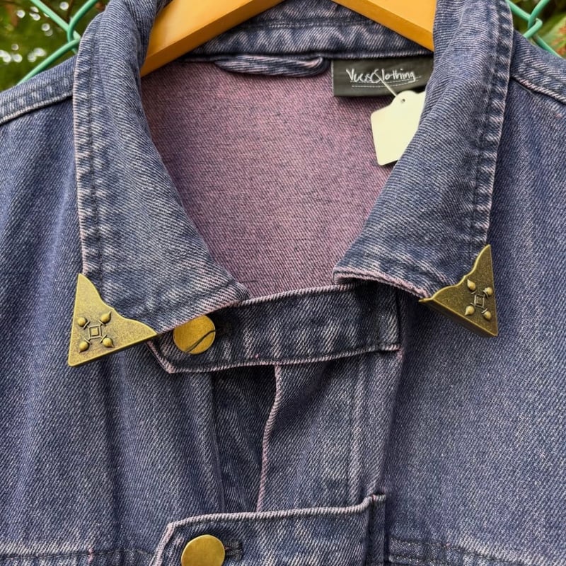 デニムリメイク☆手染め布✨️パープル✕ベージュ デニムリメイク☆手染め布✨️パープル✕ベージュ