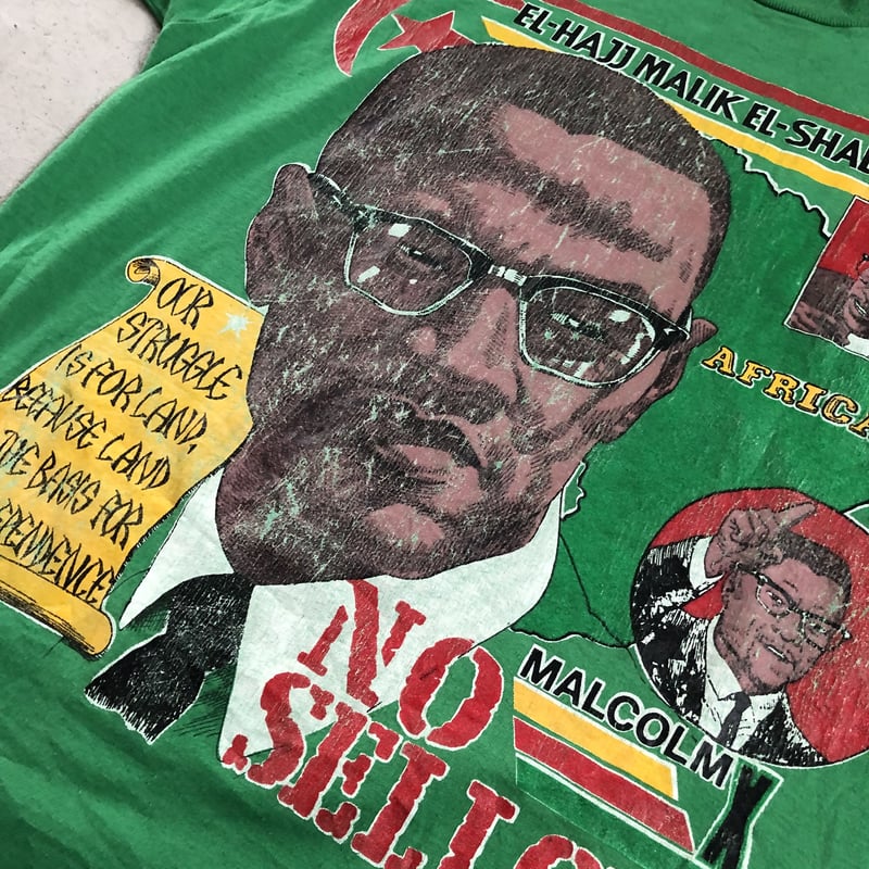90's Malcom X プリントTシャツ | CUSTOM FEVER