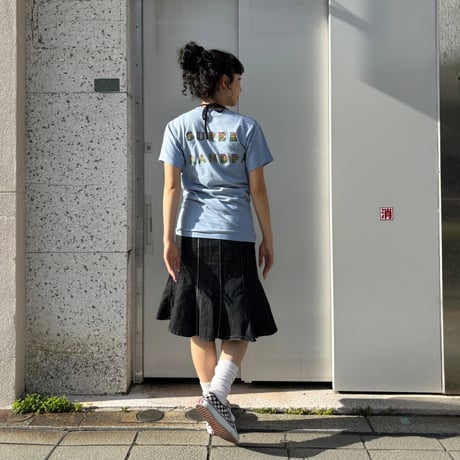 vintage ラメプリントTシャツ