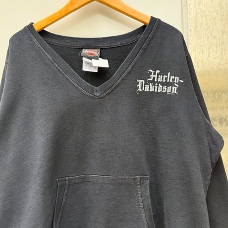 Harley-Davidson バックプリントVネックスウェット