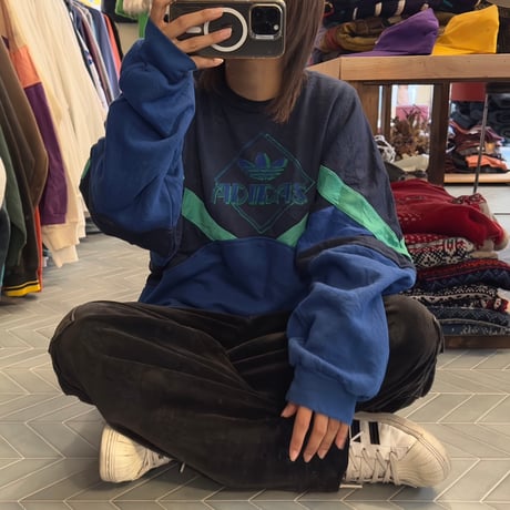 80s adidas切り替えしトレーナー