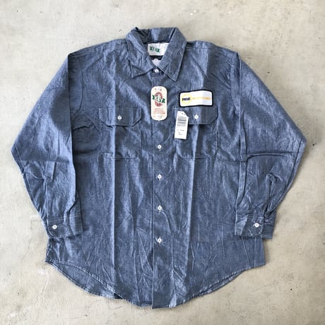 KEY USA製コットンシャンブレーシャツ