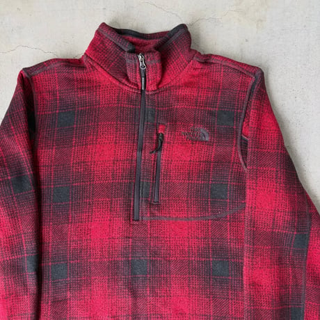 THE NORTH FACE チェック柄ハーフジップフリース