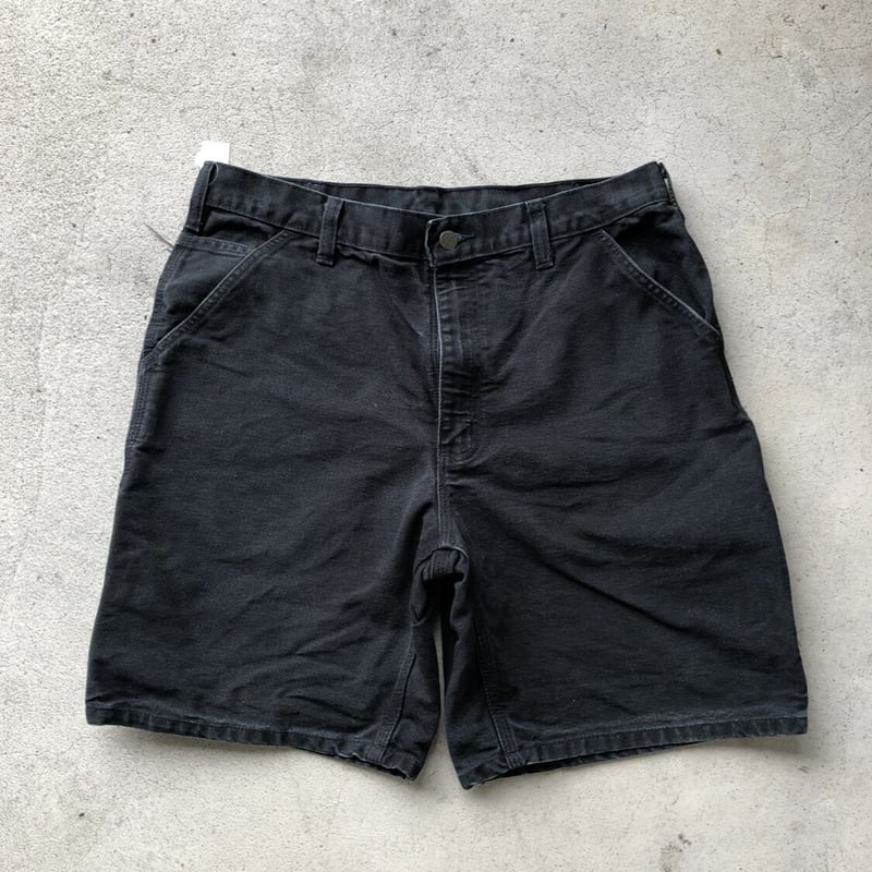 人気絶頂 Carharttダック地ペインターショーツ ブラックW34 | CUSTOM FEVER パンツ