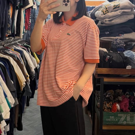90s LACOSTE ボーダーポロシャツ