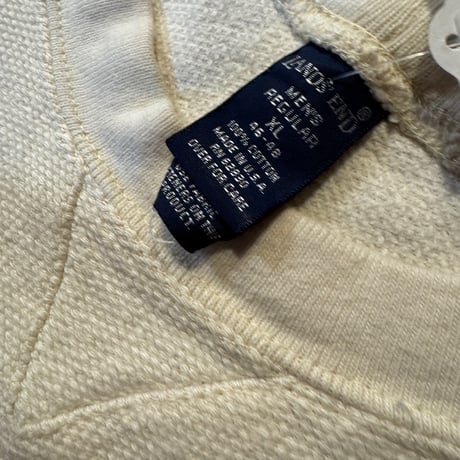 USA製 LANDS' END 鹿の子クルーネックスウェット