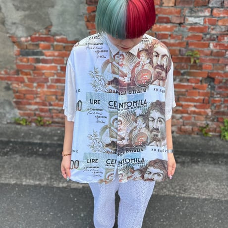 イタリア紙幣柄シャツ