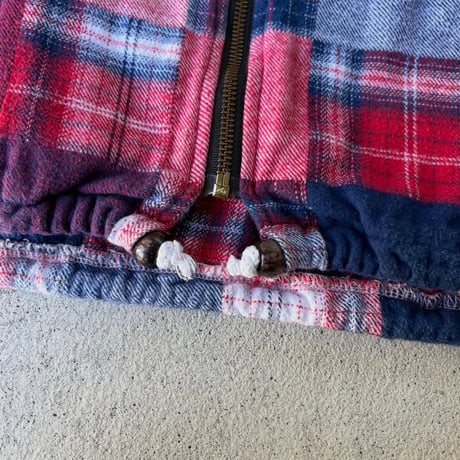 USA製 The Vermont Flannel Co. パッチワークフランネルジップパーカー