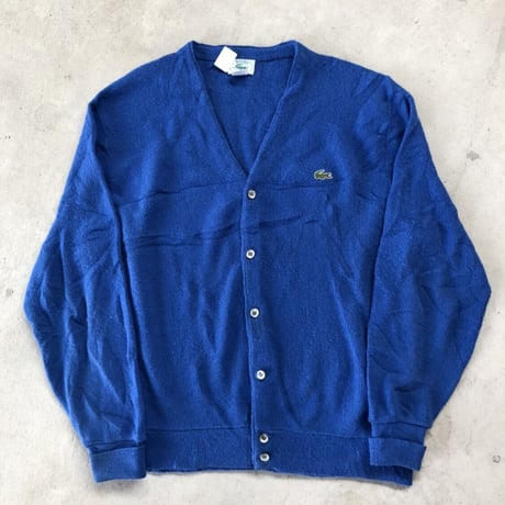 USA製LACOSTEアクリルニットカーディガン  L
